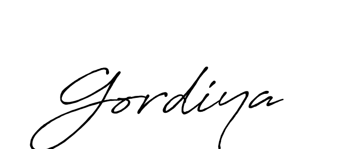 Use a signature maker to create a handwritten signature online. With this signature software, you can design (Antro_Vectra_Bolder) your own signature for name Gordiya. Gordiya signature style 7 images and pictures png