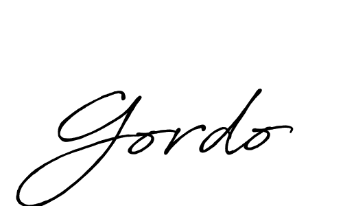 The best way (Antro_Vectra_Bolder) to make a short signature is to pick only two or three words in your name. The name Gordo include a total of six letters. For converting this name. Gordo signature style 7 images and pictures png