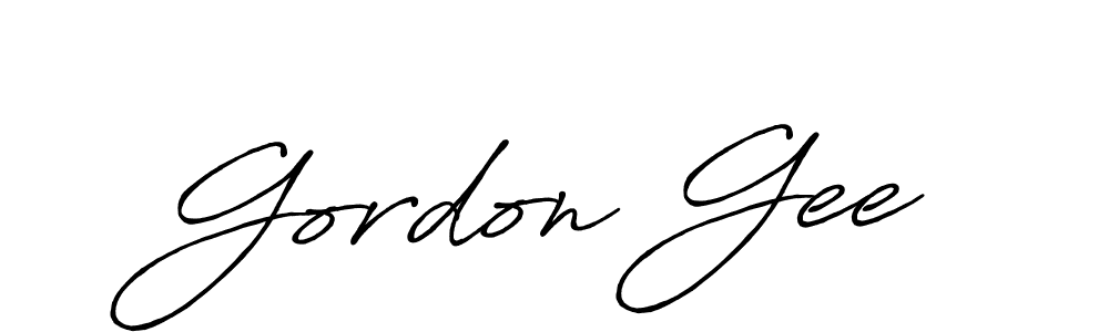 You should practise on your own different ways (Antro_Vectra_Bolder) to write your name (Gordon Gee) in signature. don't let someone else do it for you. Gordon Gee signature style 7 images and pictures png