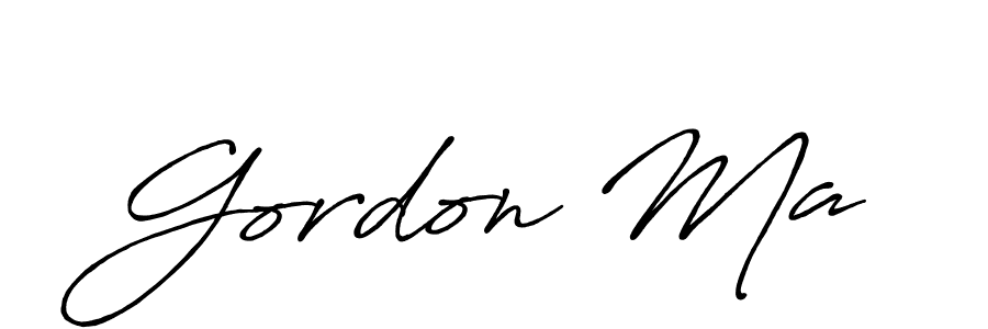 How to make Gordon Ma signature? Antro_Vectra_Bolder is a professional autograph style. Create handwritten signature for Gordon Ma name. Gordon Ma signature style 7 images and pictures png