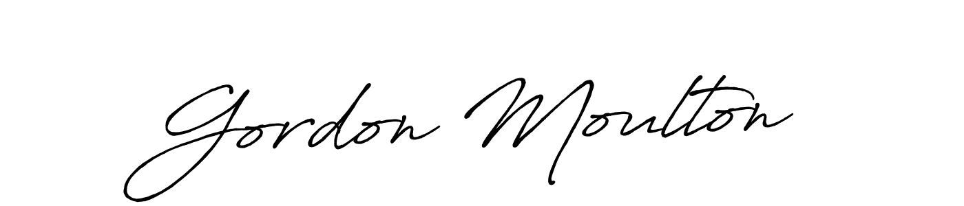 How to make Gordon Moulton signature? Antro_Vectra_Bolder is a professional autograph style. Create handwritten signature for Gordon Moulton name. Gordon Moulton signature style 7 images and pictures png