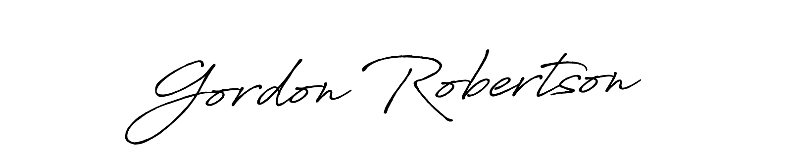 How to make Gordon Robertson name signature. Use Antro_Vectra_Bolder style for creating short signs online. This is the latest handwritten sign. Gordon Robertson signature style 7 images and pictures png
