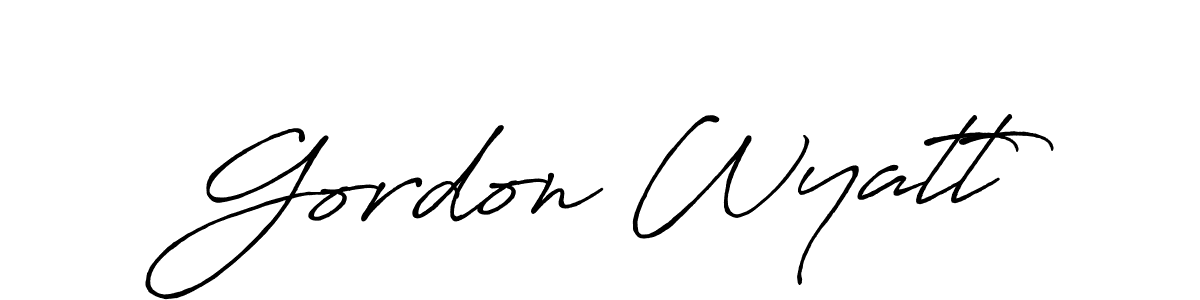 Make a short Gordon Wyatt signature style. Manage your documents anywhere anytime using Antro_Vectra_Bolder. Create and add eSignatures, submit forms, share and send files easily. Gordon Wyatt signature style 7 images and pictures png