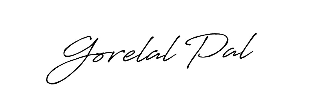 Also we have Gorelal Pal name is the best signature style. Create professional handwritten signature collection using Antro_Vectra_Bolder autograph style. Gorelal Pal signature style 7 images and pictures png