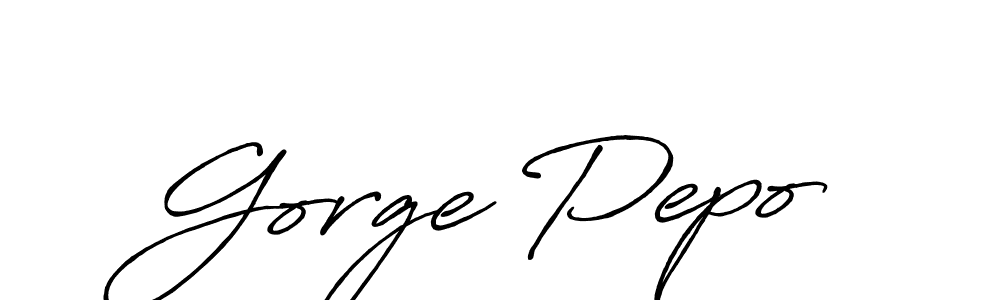 It looks lik you need a new signature style for name Gorge Pepo. Design unique handwritten (Antro_Vectra_Bolder) signature with our free signature maker in just a few clicks. Gorge Pepo signature style 7 images and pictures png