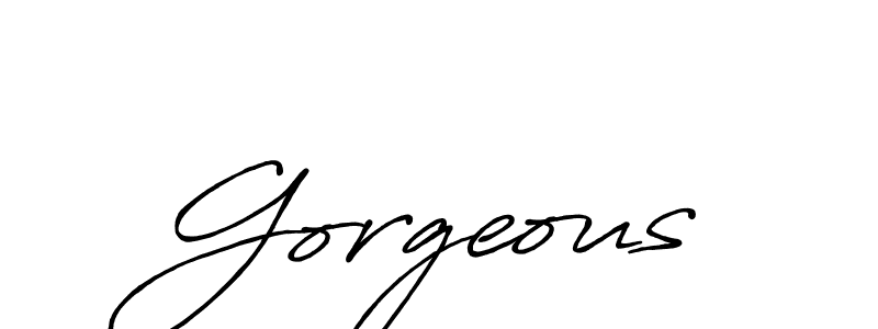 Also we have Gorgeous name is the best signature style. Create professional handwritten signature collection using Antro_Vectra_Bolder autograph style. Gorgeous signature style 7 images and pictures png