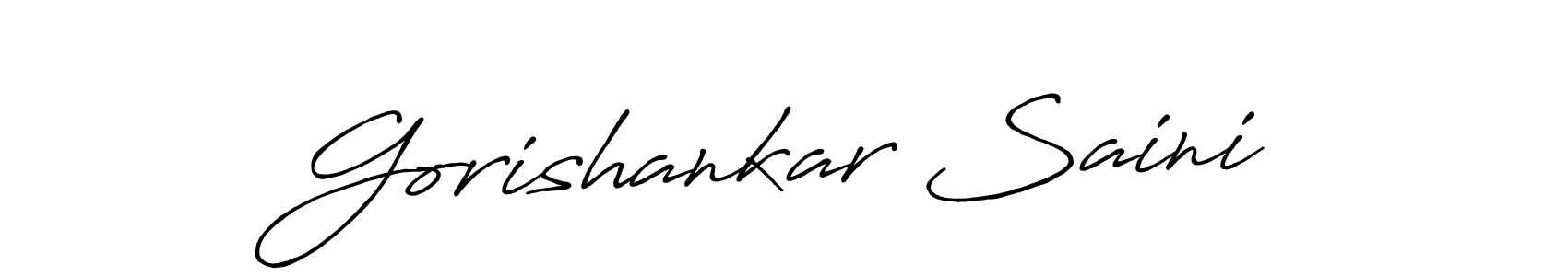 Use a signature maker to create a handwritten signature online. With this signature software, you can design (Antro_Vectra_Bolder) your own signature for name Gorishankar Saini. Gorishankar Saini signature style 7 images and pictures png