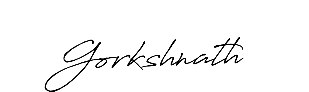 Gorkshnath stylish signature style. Best Handwritten Sign (Antro_Vectra_Bolder) for my name. Handwritten Signature Collection Ideas for my name Gorkshnath. Gorkshnath signature style 7 images and pictures png