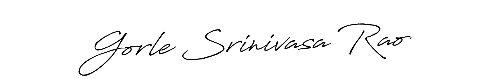 Create a beautiful signature design for name Gorle Srinivasa Rao. With this signature (Antro_Vectra_Bolder) fonts, you can make a handwritten signature for free. Gorle Srinivasa Rao signature style 7 images and pictures png