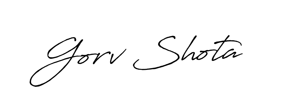 if you are searching for the best signature style for your name Gorv Shota. so please give up your signature search. here we have designed multiple signature styles  using Antro_Vectra_Bolder. Gorv Shota signature style 7 images and pictures png