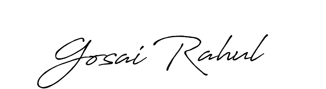 Create a beautiful signature design for name Gosai Rahul. With this signature (Antro_Vectra_Bolder) fonts, you can make a handwritten signature for free. Gosai Rahul signature style 7 images and pictures png