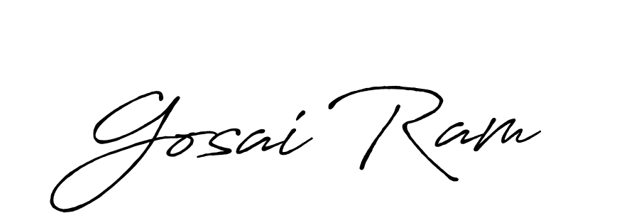 The best way (Antro_Vectra_Bolder) to make a short signature is to pick only two or three words in your name. The name Gosai Ram include a total of six letters. For converting this name. Gosai Ram signature style 7 images and pictures png