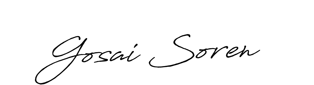 The best way (Antro_Vectra_Bolder) to make a short signature is to pick only two or three words in your name. The name Gosai Soren include a total of six letters. For converting this name. Gosai Soren signature style 7 images and pictures png