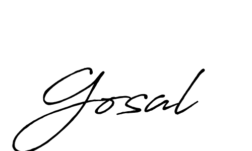 Create a beautiful signature design for name Gosal. With this signature (Antro_Vectra_Bolder) fonts, you can make a handwritten signature for free. Gosal signature style 7 images and pictures png