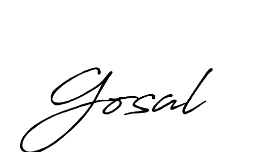 Create a beautiful signature design for name Gosal. With this signature (Antro_Vectra_Bolder) fonts, you can make a handwritten signature for free. Gosal signature style 7 images and pictures png