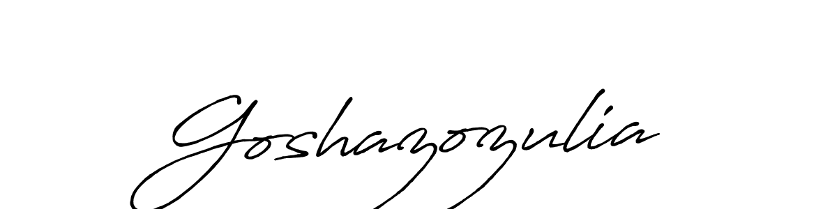 Goshazozulia stylish signature style. Best Handwritten Sign (Antro_Vectra_Bolder) for my name. Handwritten Signature Collection Ideas for my name Goshazozulia. Goshazozulia signature style 7 images and pictures png