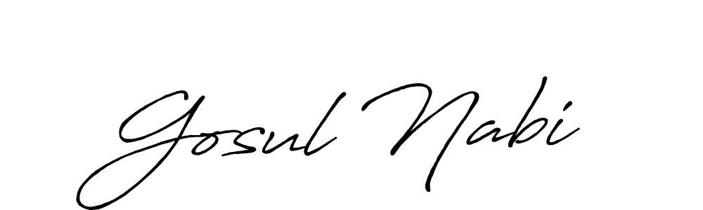 The best way (Antro_Vectra_Bolder) to make a short signature is to pick only two or three words in your name. The name Gosul Nabi include a total of six letters. For converting this name. Gosul Nabi signature style 7 images and pictures png