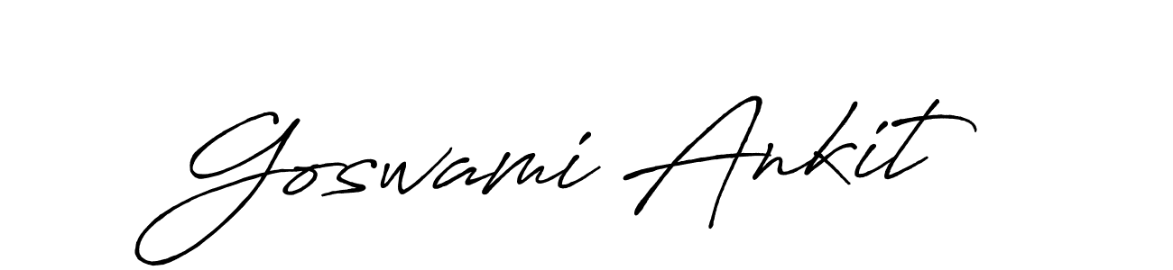 How to make Goswami Ankit signature? Antro_Vectra_Bolder is a professional autograph style. Create handwritten signature for Goswami Ankit name. Goswami Ankit signature style 7 images and pictures png