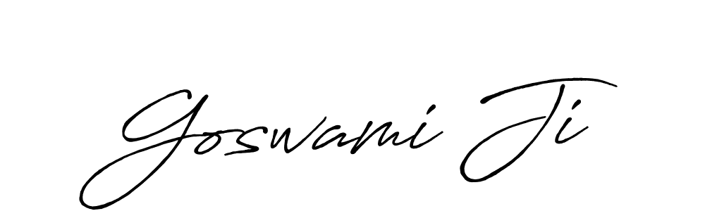 Use a signature maker to create a handwritten signature online. With this signature software, you can design (Antro_Vectra_Bolder) your own signature for name Goswami Ji. Goswami Ji signature style 7 images and pictures png