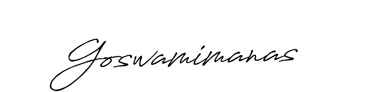 Design your own signature with our free online signature maker. With this signature software, you can create a handwritten (Antro_Vectra_Bolder) signature for name Goswamimanas. Goswamimanas signature style 7 images and pictures png