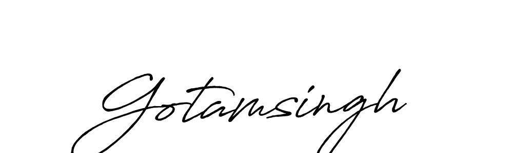 Use a signature maker to create a handwritten signature online. With this signature software, you can design (Antro_Vectra_Bolder) your own signature for name Gotamsingh. Gotamsingh signature style 7 images and pictures png