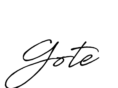 Gote stylish signature style. Best Handwritten Sign (Antro_Vectra_Bolder) for my name. Handwritten Signature Collection Ideas for my name Gote. Gote signature style 7 images and pictures png