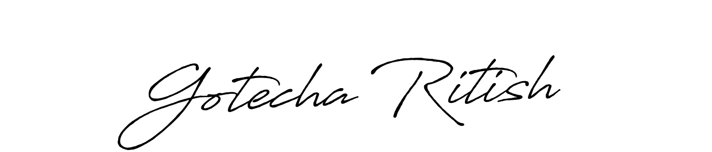 Gotecha Ritish stylish signature style. Best Handwritten Sign (Antro_Vectra_Bolder) for my name. Handwritten Signature Collection Ideas for my name Gotecha Ritish. Gotecha Ritish signature style 7 images and pictures png