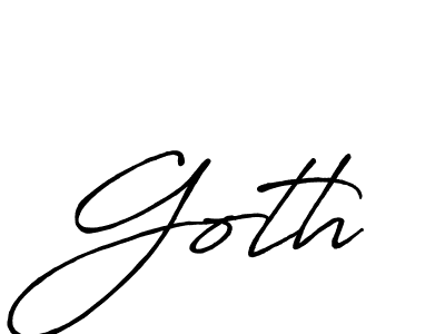 Design your own signature with our free online signature maker. With this signature software, you can create a handwritten (Antro_Vectra_Bolder) signature for name Goth. Goth signature style 7 images and pictures png