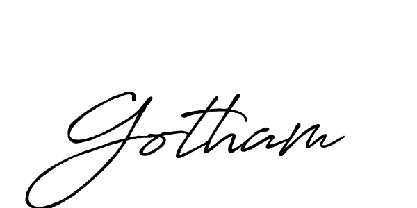 Use a signature maker to create a handwritten signature online. With this signature software, you can design (Antro_Vectra_Bolder) your own signature for name Gotham. Gotham signature style 7 images and pictures png