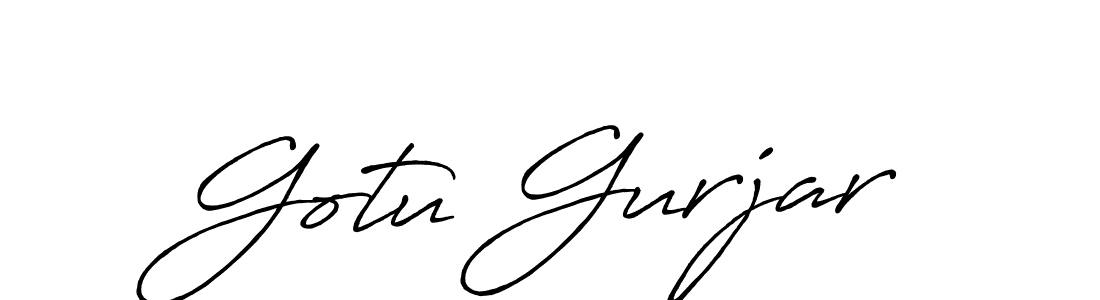 How to make Gotu Gurjar signature? Antro_Vectra_Bolder is a professional autograph style. Create handwritten signature for Gotu Gurjar name. Gotu Gurjar signature style 7 images and pictures png