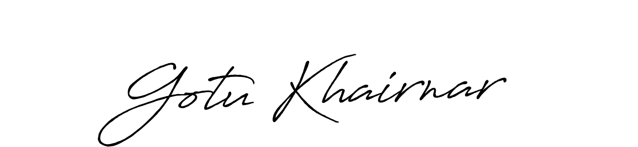 Make a beautiful signature design for name Gotu Khairnar. Use this online signature maker to create a handwritten signature for free. Gotu Khairnar signature style 7 images and pictures png