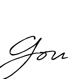 Make a beautiful signature design for name Gou. With this signature (Antro_Vectra_Bolder) style, you can create a handwritten signature for free. Gou signature style 7 images and pictures png