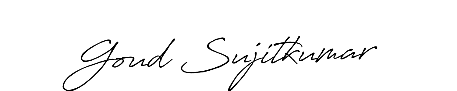 You should practise on your own different ways (Antro_Vectra_Bolder) to write your name (Goud Sujitkumar) in signature. don't let someone else do it for you. Goud Sujitkumar signature style 7 images and pictures png