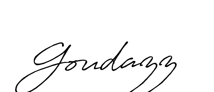 Use a signature maker to create a handwritten signature online. With this signature software, you can design (Antro_Vectra_Bolder) your own signature for name Goudazz. Goudazz signature style 7 images and pictures png