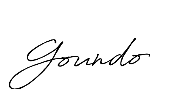 Goundo stylish signature style. Best Handwritten Sign (Antro_Vectra_Bolder) for my name. Handwritten Signature Collection Ideas for my name Goundo. Goundo signature style 7 images and pictures png