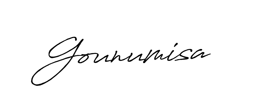 It looks lik you need a new signature style for name Gounumisa. Design unique handwritten (Antro_Vectra_Bolder) signature with our free signature maker in just a few clicks. Gounumisa signature style 7 images and pictures png