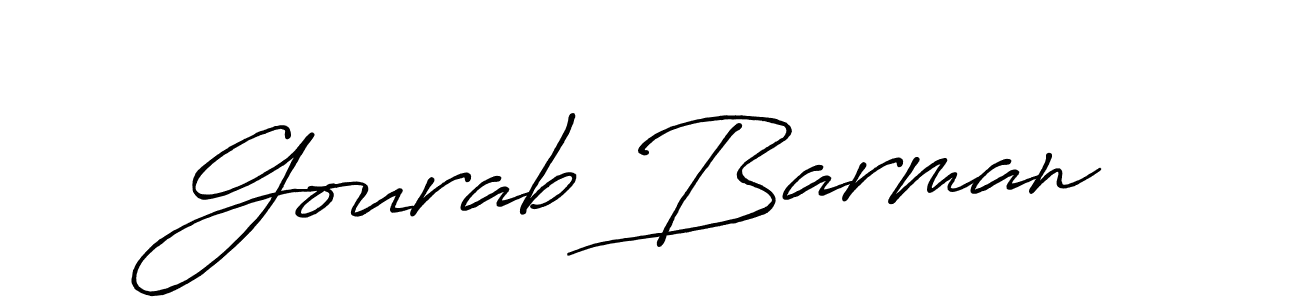 Make a beautiful signature design for name Gourab Barman. With this signature (Antro_Vectra_Bolder) style, you can create a handwritten signature for free. Gourab Barman signature style 7 images and pictures png