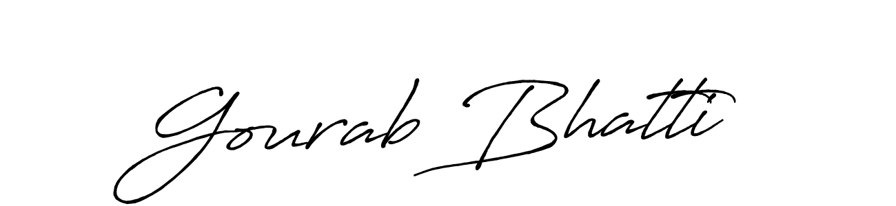 Design your own signature with our free online signature maker. With this signature software, you can create a handwritten (Antro_Vectra_Bolder) signature for name Gourab Bhatti. Gourab Bhatti signature style 7 images and pictures png