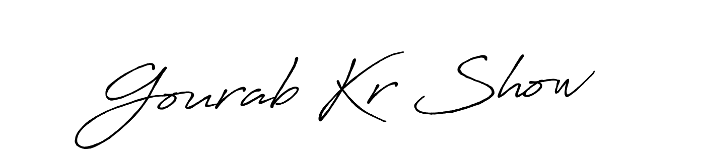 You should practise on your own different ways (Antro_Vectra_Bolder) to write your name (Gourab Kr Show) in signature. don't let someone else do it for you. Gourab Kr Show signature style 7 images and pictures png