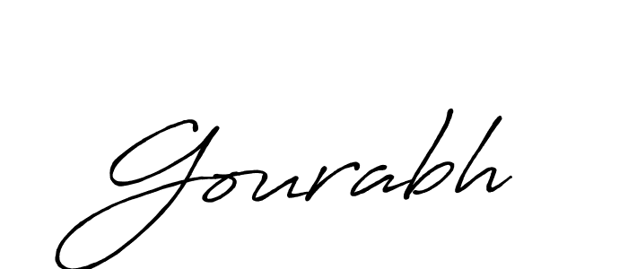 How to make Gourabh name signature. Use Antro_Vectra_Bolder style for creating short signs online. This is the latest handwritten sign. Gourabh signature style 7 images and pictures png