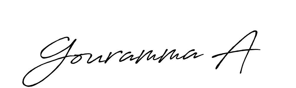 if you are searching for the best signature style for your name Gouramma A. so please give up your signature search. here we have designed multiple signature styles  using Antro_Vectra_Bolder. Gouramma A signature style 7 images and pictures png