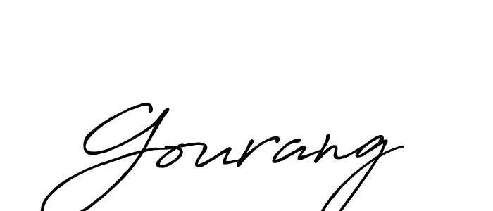 How to make Gourang signature? Antro_Vectra_Bolder is a professional autograph style. Create handwritten signature for Gourang name. Gourang signature style 7 images and pictures png