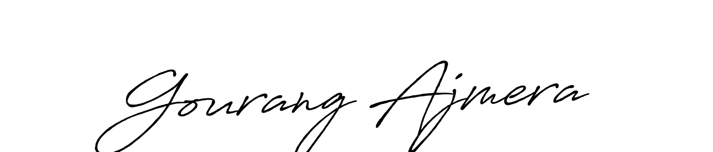 Gourang Ajmera stylish signature style. Best Handwritten Sign (Antro_Vectra_Bolder) for my name. Handwritten Signature Collection Ideas for my name Gourang Ajmera. Gourang Ajmera signature style 7 images and pictures png