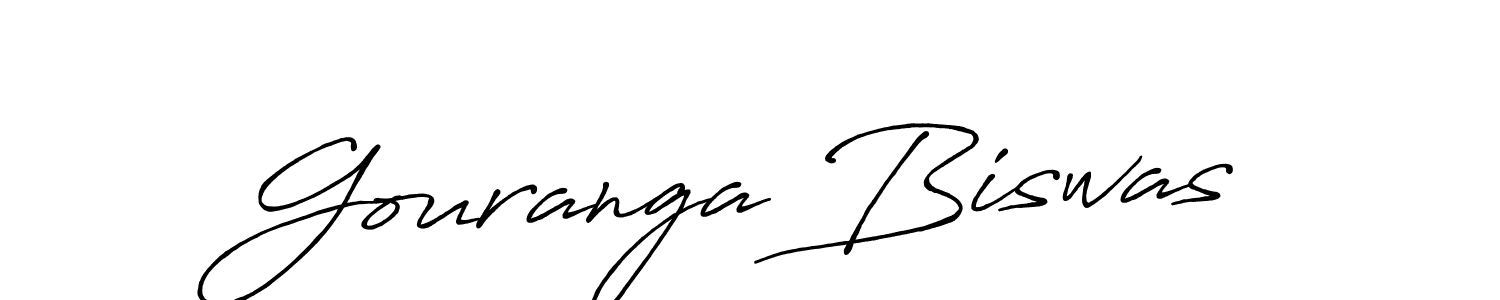 Create a beautiful signature design for name Gouranga Biswas. With this signature (Antro_Vectra_Bolder) fonts, you can make a handwritten signature for free. Gouranga Biswas signature style 7 images and pictures png