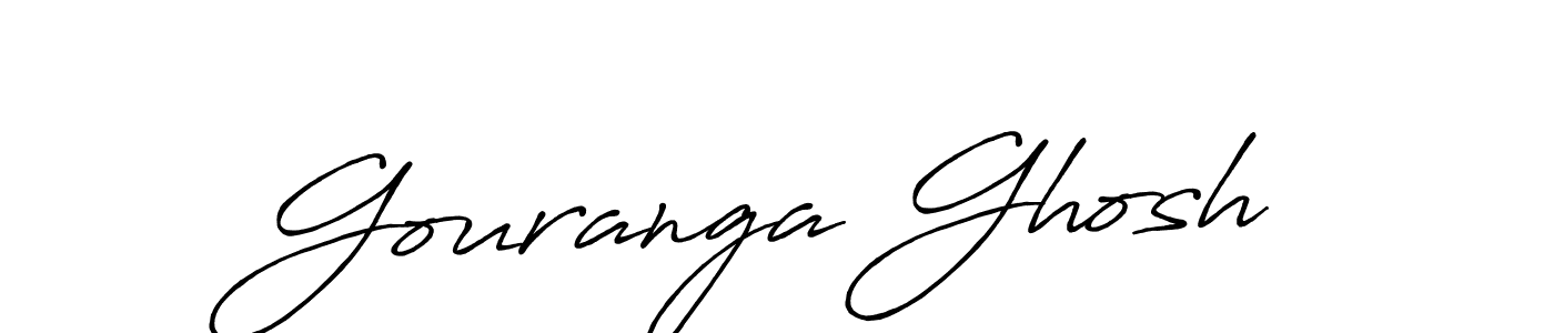 How to make Gouranga Ghosh name signature. Use Antro_Vectra_Bolder style for creating short signs online. This is the latest handwritten sign. Gouranga Ghosh signature style 7 images and pictures png