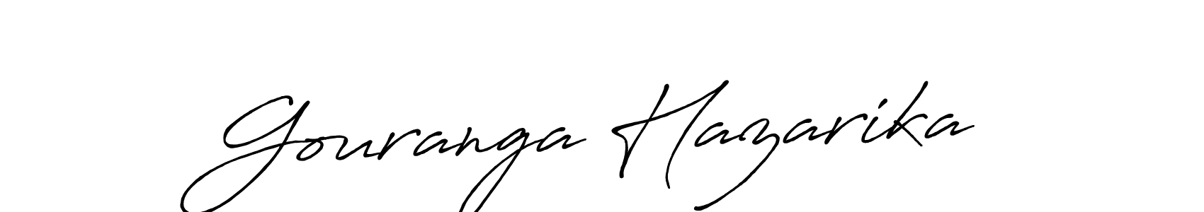 The best way (Antro_Vectra_Bolder) to make a short signature is to pick only two or three words in your name. The name Gouranga Hazarika include a total of six letters. For converting this name. Gouranga Hazarika signature style 7 images and pictures png