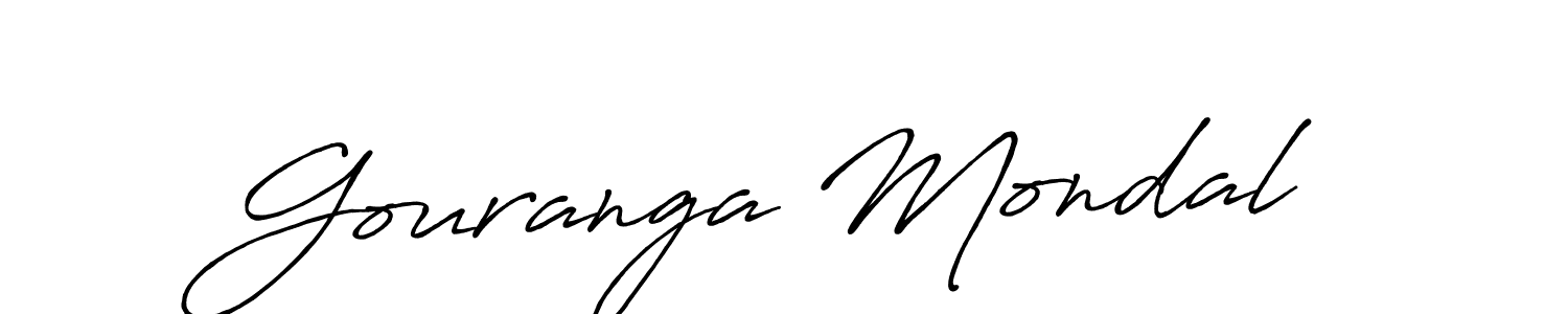 Gouranga Mondal stylish signature style. Best Handwritten Sign (Antro_Vectra_Bolder) for my name. Handwritten Signature Collection Ideas for my name Gouranga Mondal. Gouranga Mondal signature style 7 images and pictures png