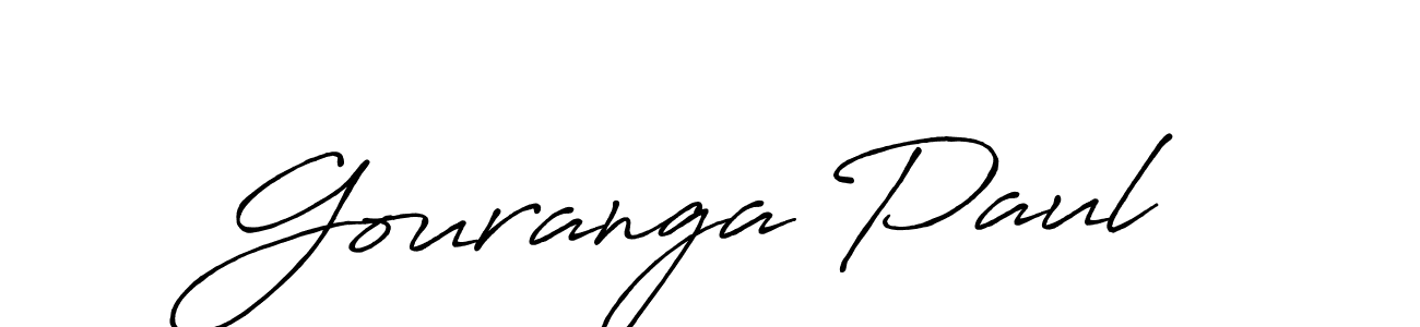 Gouranga Paul stylish signature style. Best Handwritten Sign (Antro_Vectra_Bolder) for my name. Handwritten Signature Collection Ideas for my name Gouranga Paul. Gouranga Paul signature style 7 images and pictures png