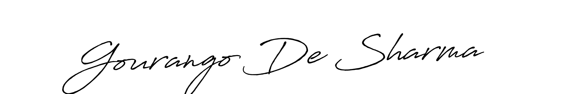 How to make Gourango De Sharma signature? Antro_Vectra_Bolder is a professional autograph style. Create handwritten signature for Gourango De Sharma name. Gourango De Sharma signature style 7 images and pictures png