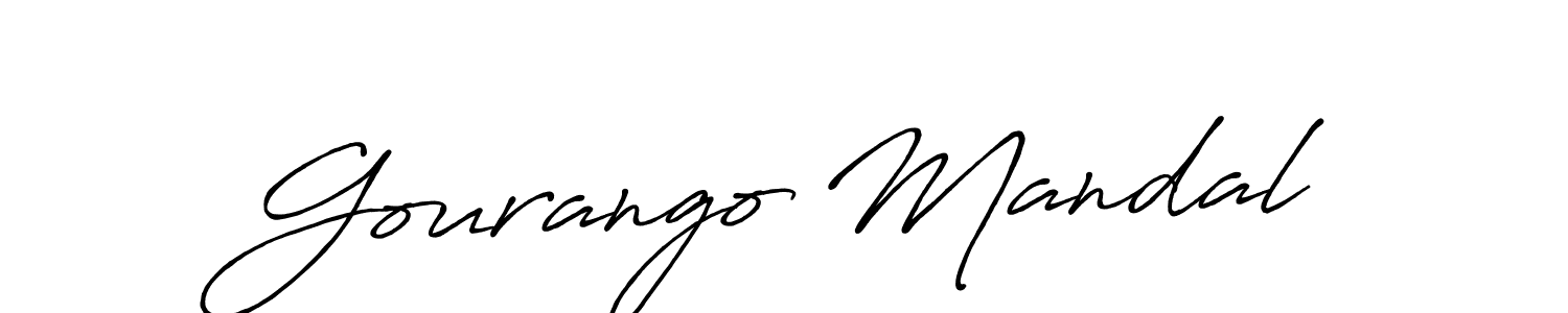 Create a beautiful signature design for name Gourango Mandal. With this signature (Antro_Vectra_Bolder) fonts, you can make a handwritten signature for free. Gourango Mandal signature style 7 images and pictures png
